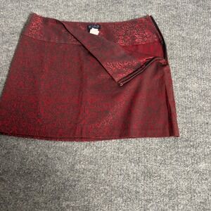 Womens Red Floral Mini Skirt Party Cocktail Clubwear‎